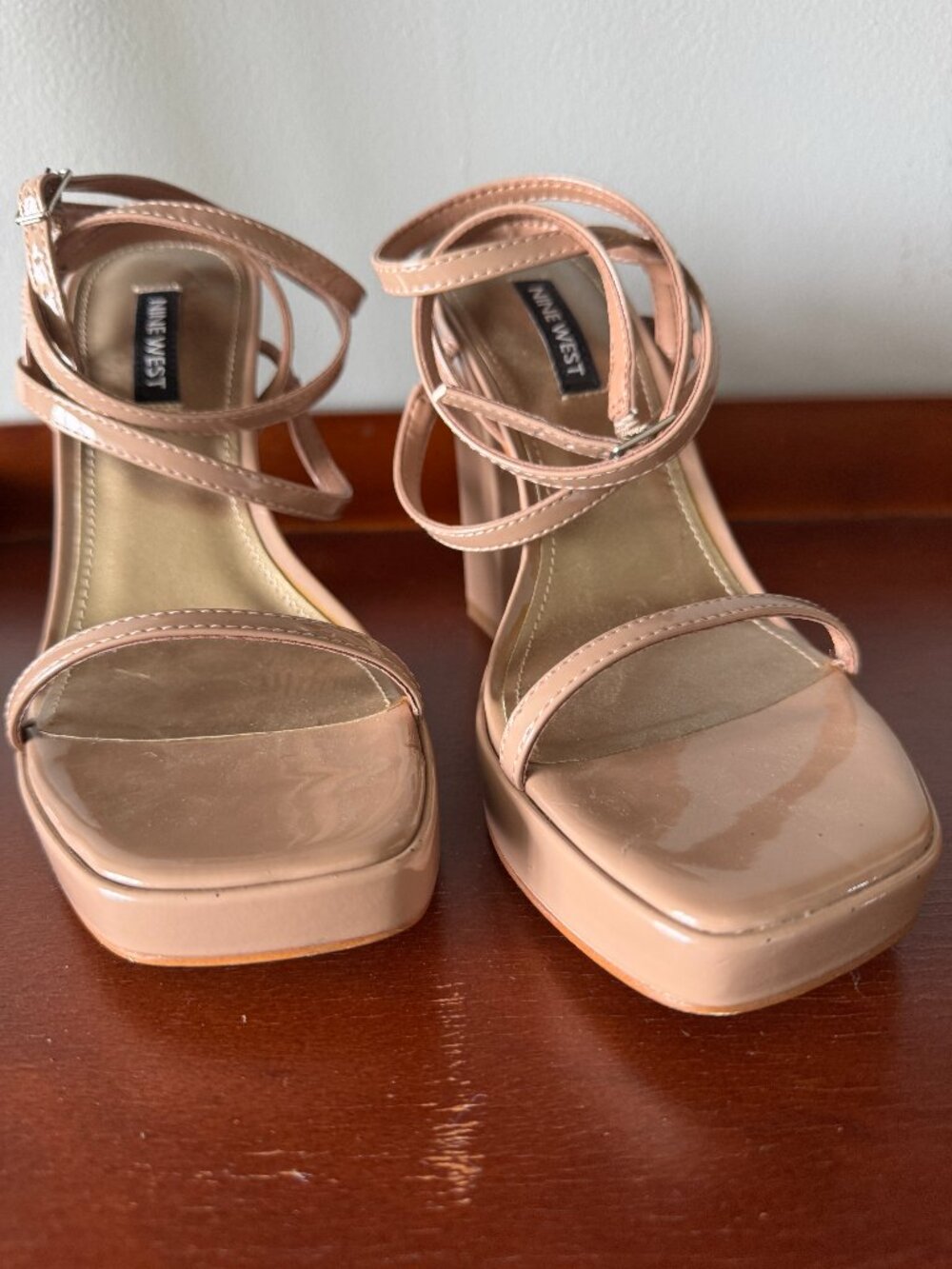 Nine West Benz Patent Leather Sandal Size 7